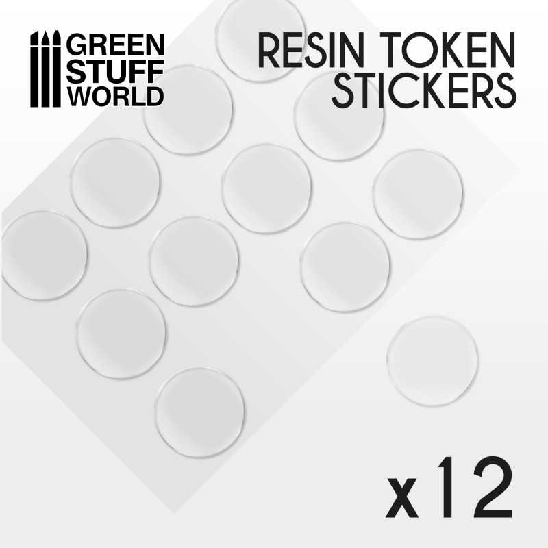 12x Resin Token Stickers 40mm | Resin Token Stickers