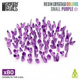 PURPLE Resin Crystals | Small Transparent purple crystal