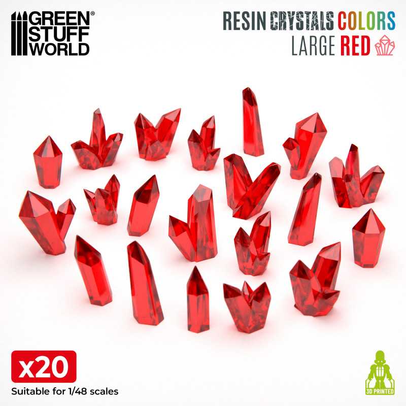 Red Resin Crystals - Large Red Resin Crystals - Large