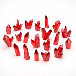 Red Resin Crystals - Large