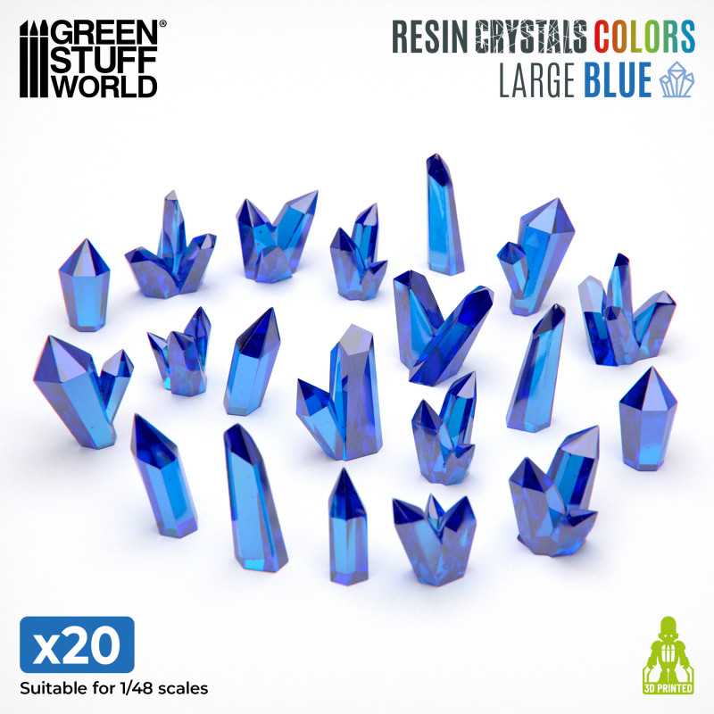 Blue Resin Crystals - Large size