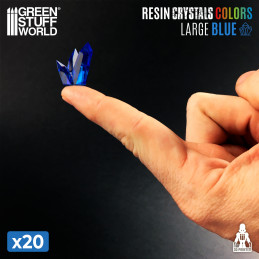 Cristaux de Résine BLEUS - Grands