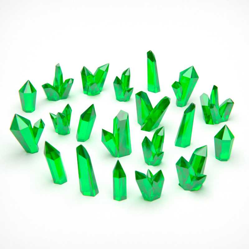 Green Resin Crystals - Large Green Resin Crystals - Large