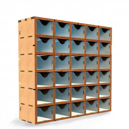 MDF Vertical rack with 30 Drawers