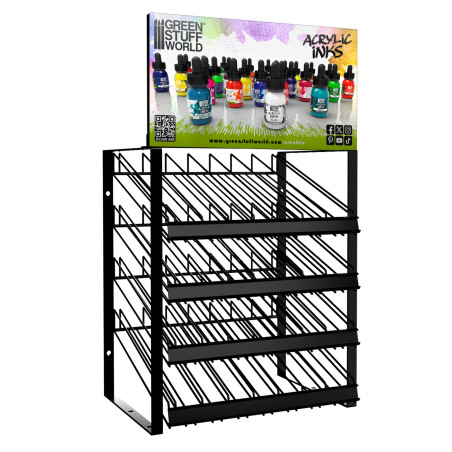 Gsw Paint Rack GSW Pigment and Pipette glass bottles Display Rack - GSW
