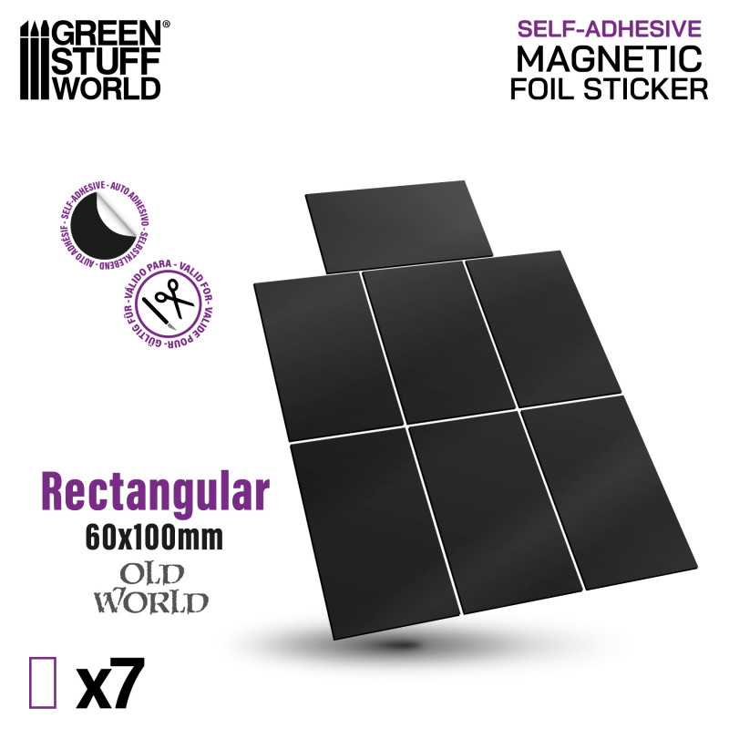 Vorgeschnittene Magnete - Rechteckig 60x100mm | Magnetische selbstklebende aufkleber