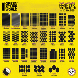 Rectangular Magnetic Sheet SELF-ADHESIVE - 40x60mm | Magnetic Foil Stickers