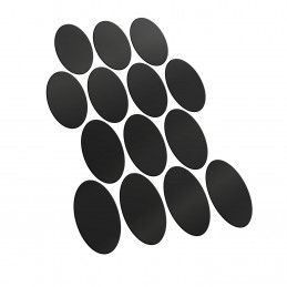 Oval Magnetic Sheet SELF-ADHESIVE - 75x42mm | Magnetic Foil Stickers