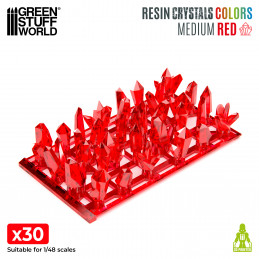 RED Resin Crystals - Medium | Transparent resin bits