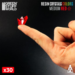 RED Resin Crystals - Medium | Transparent resin bits