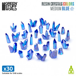 BLUE Resin Crystals - Medium | Transparent resin bits