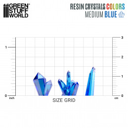 Cristaux de Résine BLEUS - Moyen | Bits en résine Transparente