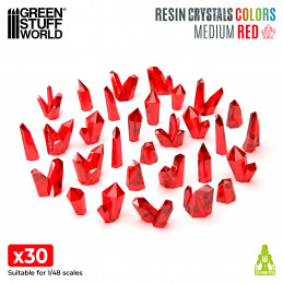 RED Resin Crystals - Medium | Transparent resin bits