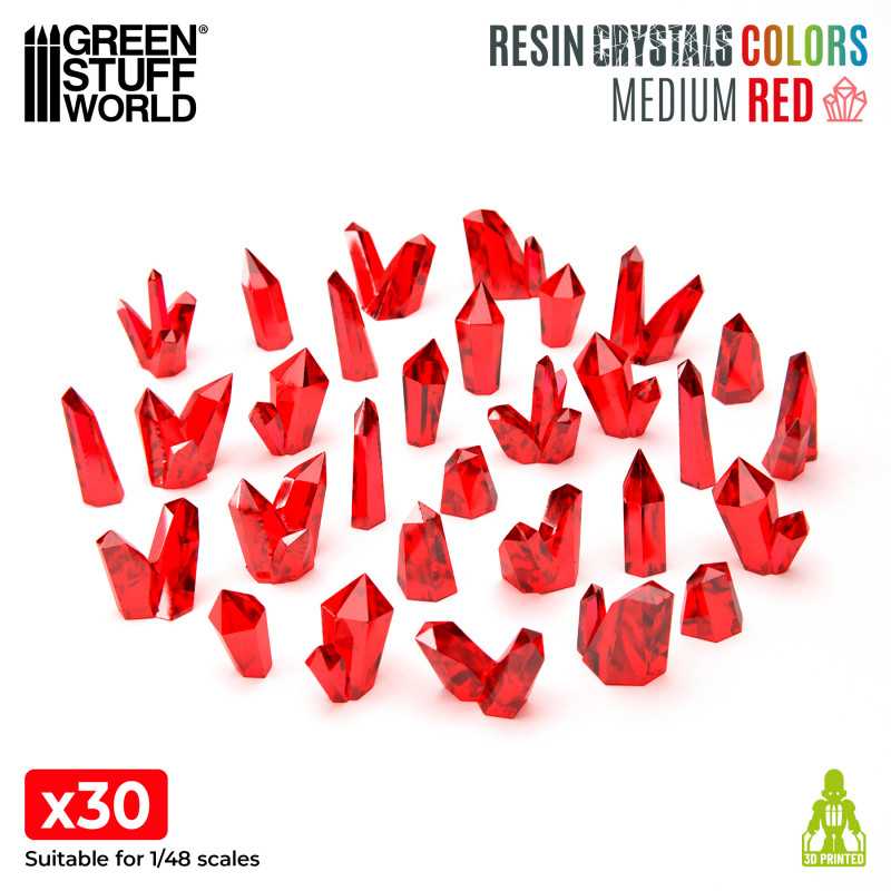 Cristaux de Résine ROUGES - Moyen | Bits en résine Transparente Cristaux de Résine ROUGES - Moyen | Bits en résine Transparente
