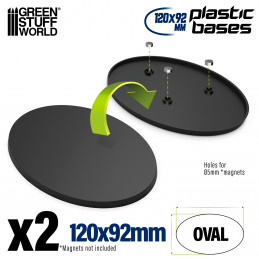 Oval Plastic Bases 120x92mm perfect for flying vehicles and walkers