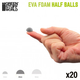 EVA Foam Half Balls 20mm and EVA Foam rivets to simulate armor rivets and cosplay props