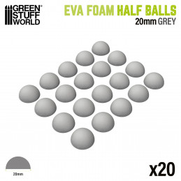 EVA Foam Half Balls 20mm and EVA Foam rivets to simulate armor rivets and cosplay props