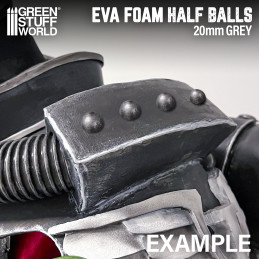 EVA Foam Half Balls 20mm and EVA Foam rivets to simulate armor rivets and cosplay props