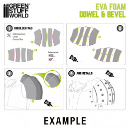 EVA foam bevels 10mm - Triangle for Cosplay