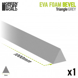 EVA foam bevels 8mm - Triangle for Cosplay