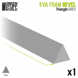 EVA foam bevels 10mm - Triangle for Cosplay