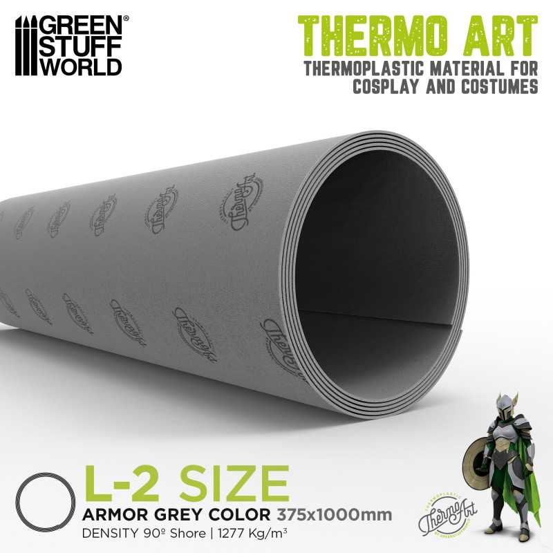 Thermoplastische ThermoArt Rüstungsgrau für Cosplay und Basteln | Thermoplastische Modellierplatte