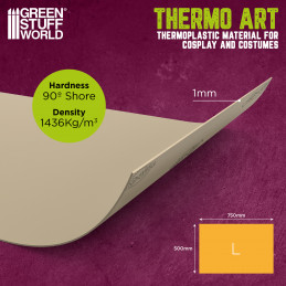 Termoplastica ThermoArt Smooth | Termoplastica liscia per Cosplay, modellismo e artigianato