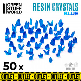BLUE Resin Crystals - Medium | Transparent resin bits