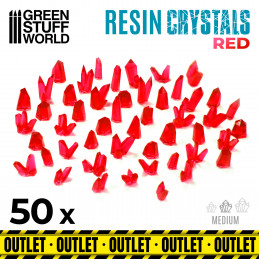 RED Resin Crystals - Medium | Transparent resin bits