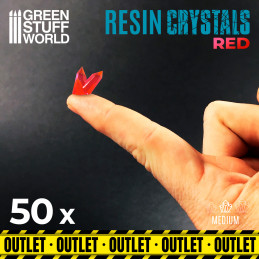 RED Resin Crystals - Medium | Transparent resin bits