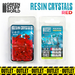 RED Resin Crystals - Medium | Transparent resin bits