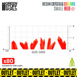 Cristaux de Résine ROUGE - Petits | Bits en résine Transparente
