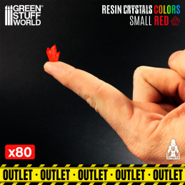 Cristaux de Résine ROUGE - Petits | Bits en résine Transparente