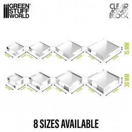 Acrylic Display Block 80x80x15mm | Acrylic plexiglas stand