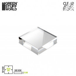 Acrylic Display Block 80x80x15mm | Acrylic plexiglas stand