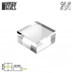 Acrylic Display Block 80x80x30mm | Acrylic plexiglas stand