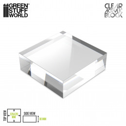Acrylic Display Block 120x120x30mm | Acrylic plexiglas stand