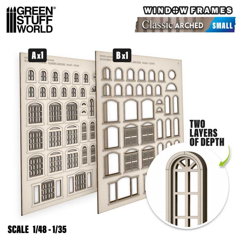 Fenêtres maquette - classiques arquées - Petites