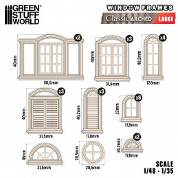 Arched Classic Miniature Windows - Large