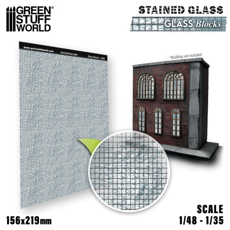 Vitraux Miniatures Motif carré - Blocs de verre - GSW