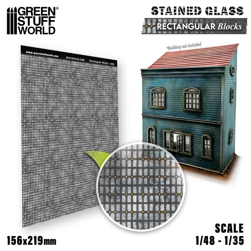Rectangular Blocks Stained Glass | Mosaic Rectangular Blocks Stained Glass | Mosaic