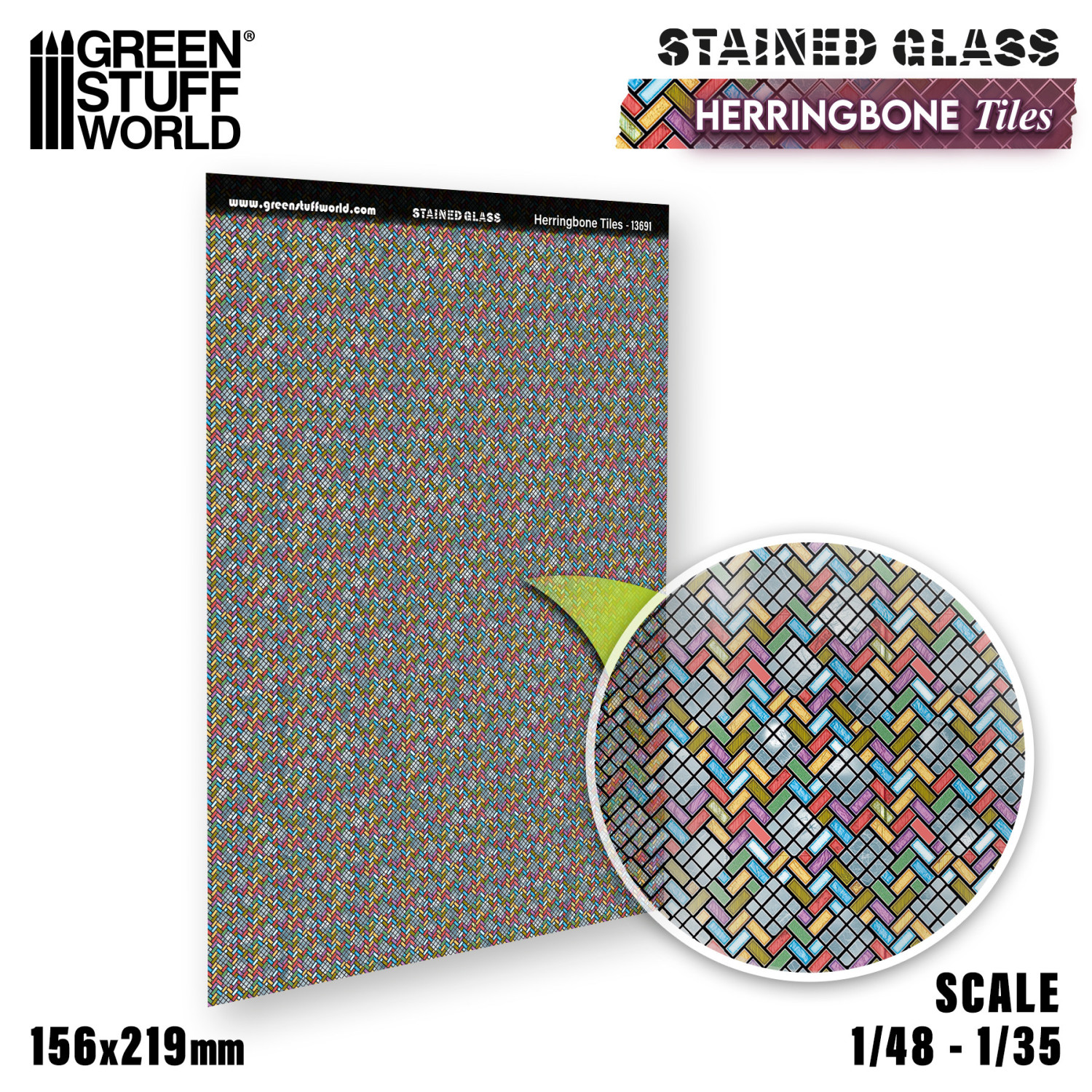 Vitraux Miniatures - Motifs à chevrons - GSW