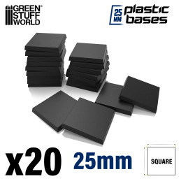 30mm Square Diagonal Slotted Plastic Bases – Miniature Models For Wargames, ToW, Hobby Heaven