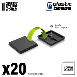 Plastic Square Bases 25mm | Warhammer Old World Bases