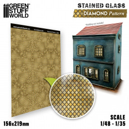 Diamond Pattern Stained Glass
