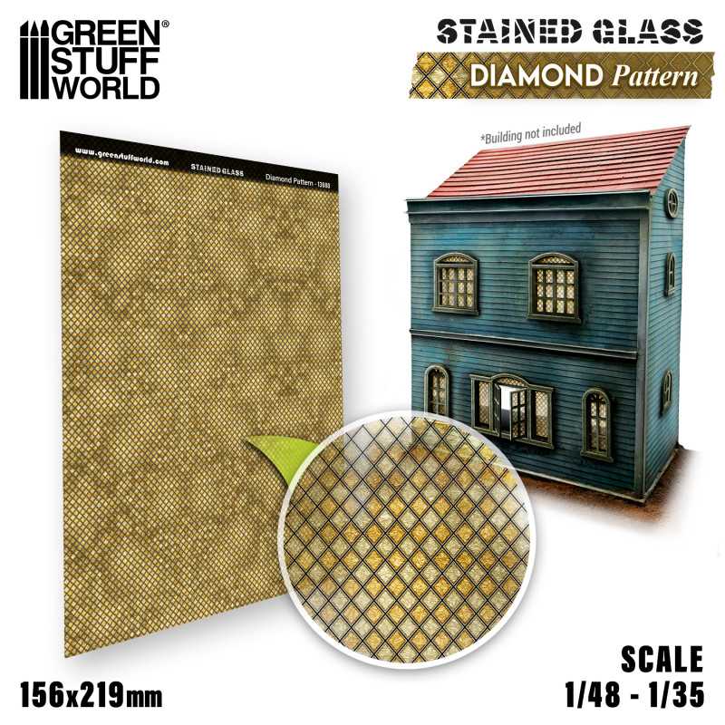 Diamond Pattern Stained Glass