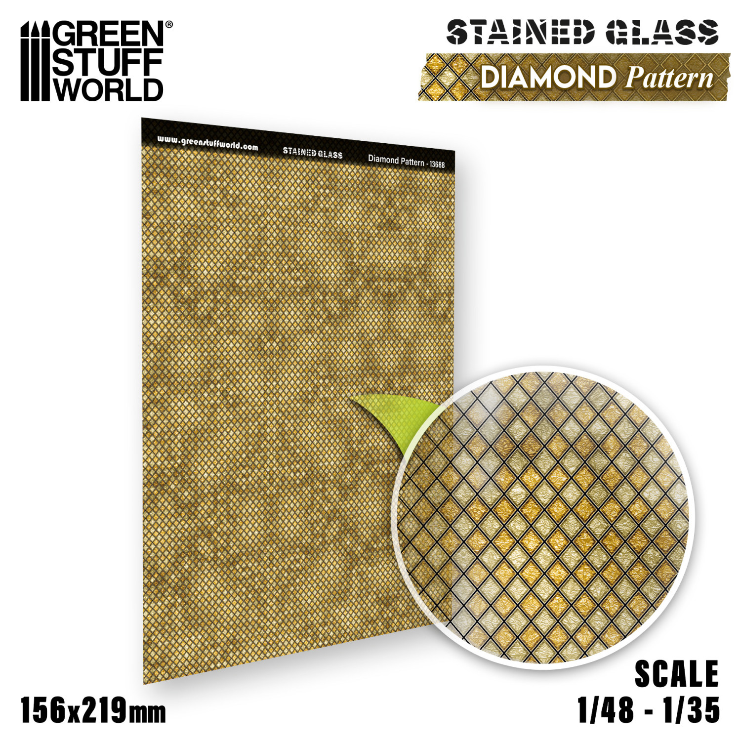 Vitraux Miniatures - Motifs de diamants - GSW