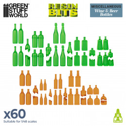 Wine and Beer Bottles Resin Set | Resin items