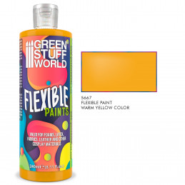 Peinture souple jaune chaud 240ml | Peinture flexible
