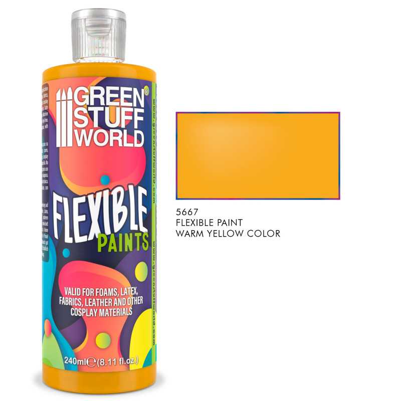 Peinture souple jaune chaud 240ml | Peinture flexible Peinture souple jaune chaud 240ml | Peinture flexible